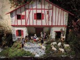 A traditional red and white house provides the Crèche in the Basque country which lies on the western border of France and Spain.